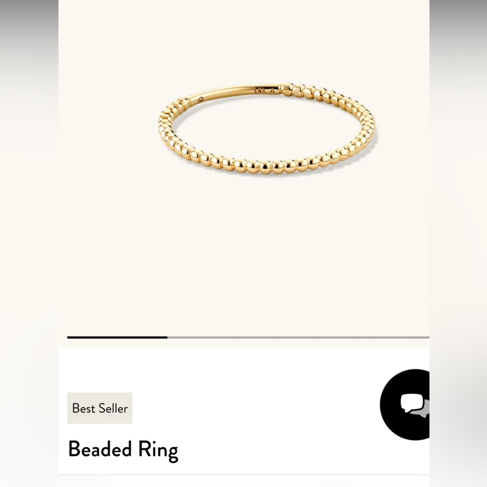 Mejuri 14k gold Beaded Ring